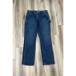 Carhartt Relaxed Fit Blue Denim Straight Leg Jeans Mens Size 36x34 BD3327-M